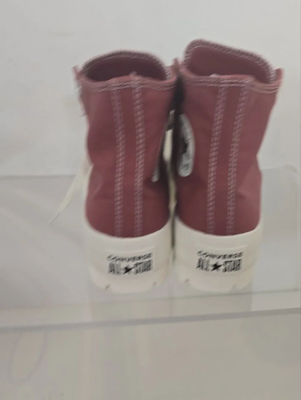 CONVERSE CHUCK TAYLOR ALL STAR Maroon Canvas High-Top Sneakers with White Soles